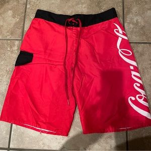 men’s coca cola swimming trunks - size 32